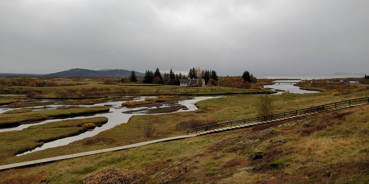 Aerial view of Iceland's Golden Circle route featuring Thingvellir, Geysir, and Gullfoss
