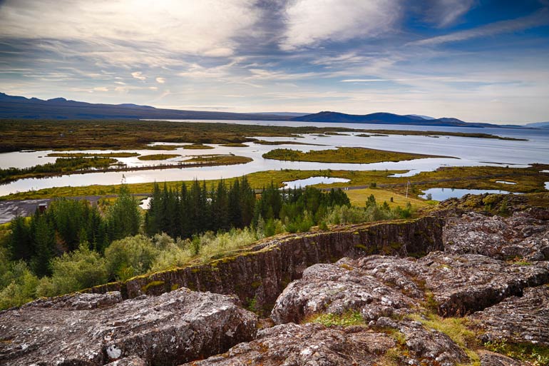 Þingvellir National Park is a beautiful UNESCO world heritage site in south Iceland