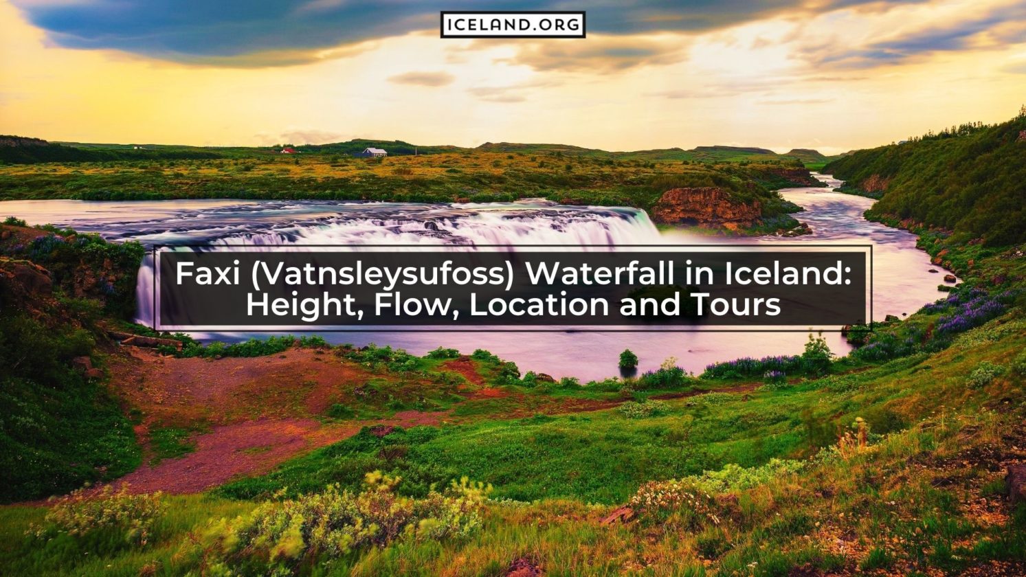 Faxi (Vatnsleysufoss) Waterfall in Iceland